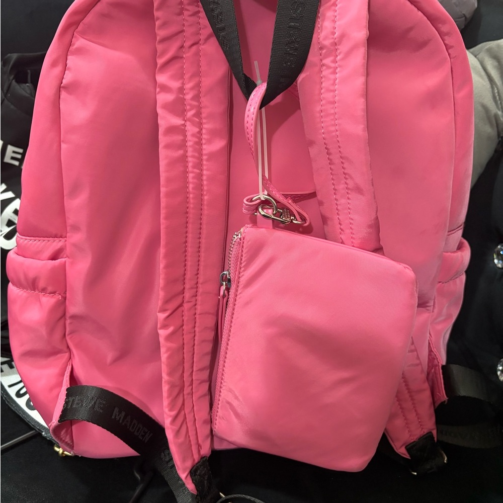 Steve Madden Pink Backpack with Pouch